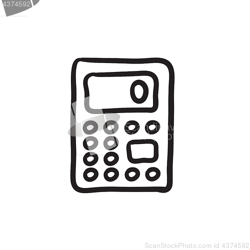 Image of Calculator sketch icon.