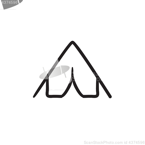 Image of Tent sketch icon.