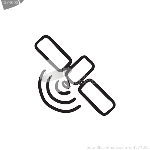 Image of Satellite sketch icon.