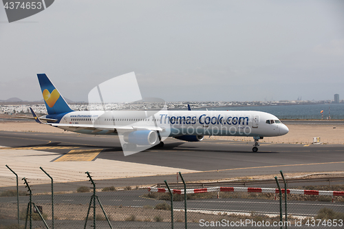 Image of ARECIFE, SPAIN - APRIL, 15 2017: Boeing 757 - 300 of Thomas Cook