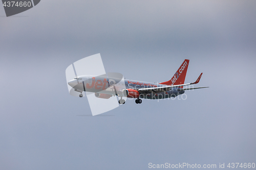 Image of ARECIFE, SPAIN - APRIL, 16 2017: Boeing 737-800 of Jet2 with the