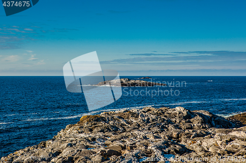 Image of Coastal Landscape with views of the sea and blue sky