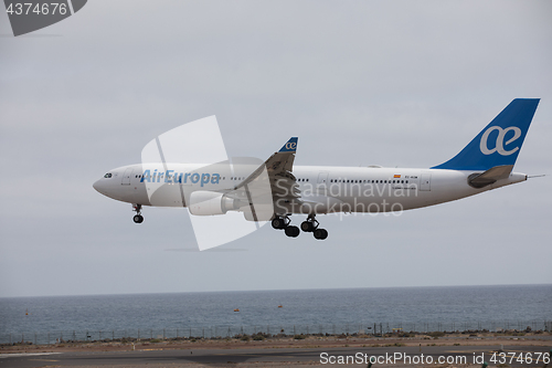 Image of ARECIFE, SPAIN - APRIL, 15 2017: AirBus A330-200 of AirEuropa la