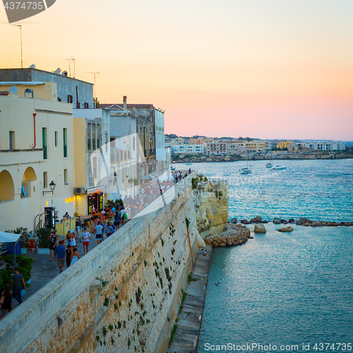 Image of OTRANTO, ITALY - AUGUST 23, 2017 - panoramic view from the old t