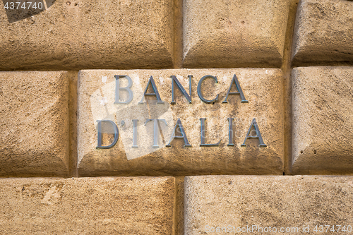 Image of Bank of Italy text