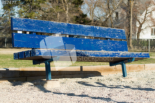 Image of Blue Park Bench