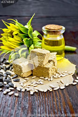 Image of Halva on paper with seeds