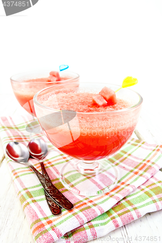 Image of Jelly airy watermelon on napkin