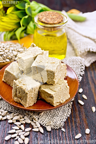 Image of Halva in plate on board