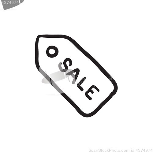 Image of Sale tag sketch icon.