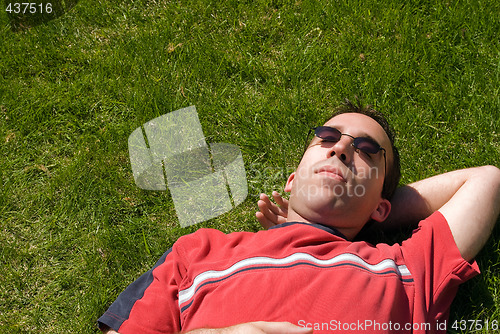 Image of Male Sun Bathing