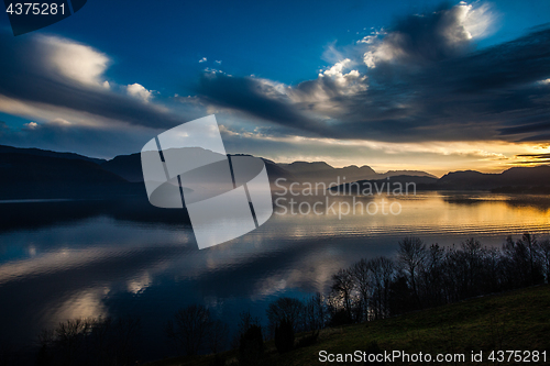 Image of Kvam in Hardanger fjord, Norway, in a fascinating light