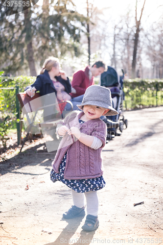 Image of The first steps of the kid in the big world.