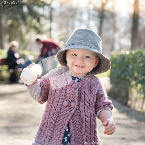 Image of The first steps of the kid in the big world.