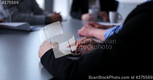 Image of Business Team At A Meeting at modern office building