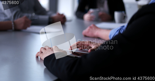Image of Business Team At A Meeting at modern office building