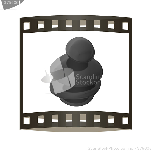 Image of Spa stones. 3D illustration. The film strip.