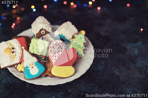 Image of Christmas cookies and cup of tea