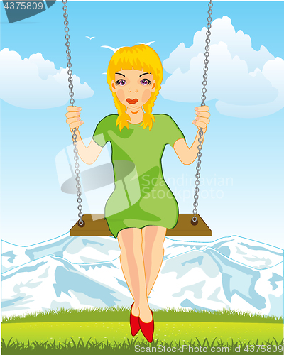 Image of Girl on seesaw