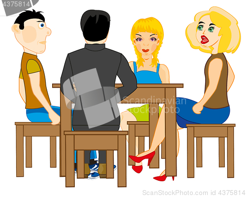 Image of People sit at the table