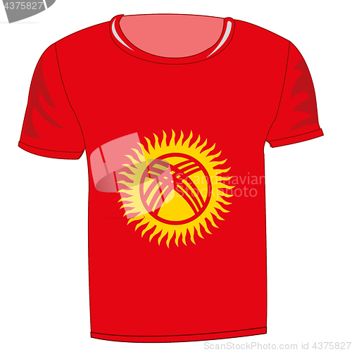 Image of T-shirt flag Kirgiziya