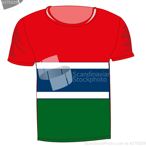 Image of T-shirt flag Gambia