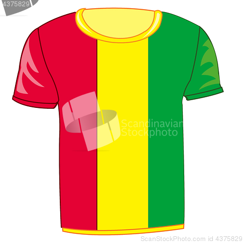 Image of T-shirt with flag Guinea