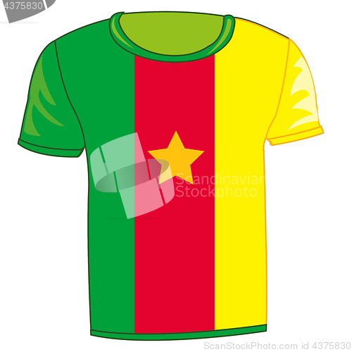 Image of T-shirt flag Kamerun