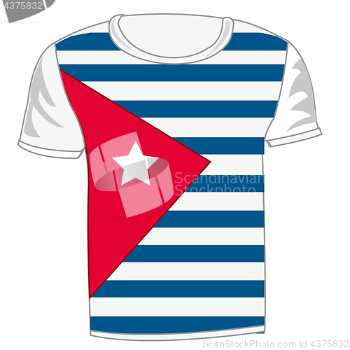 Image of T-shirt flag Cuba