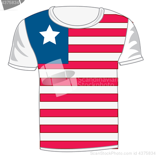 Image of T-shirt flag Liberia