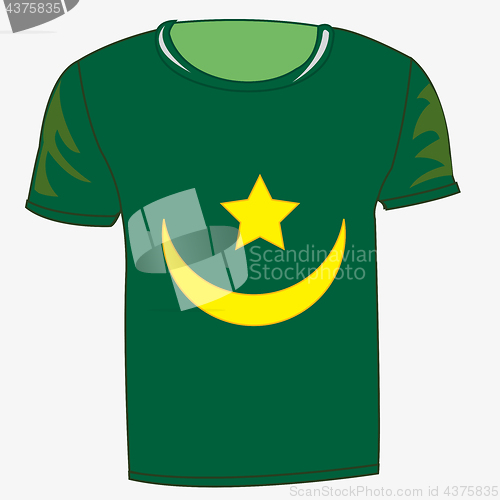 Image of T-shirt flag Mavritaniya