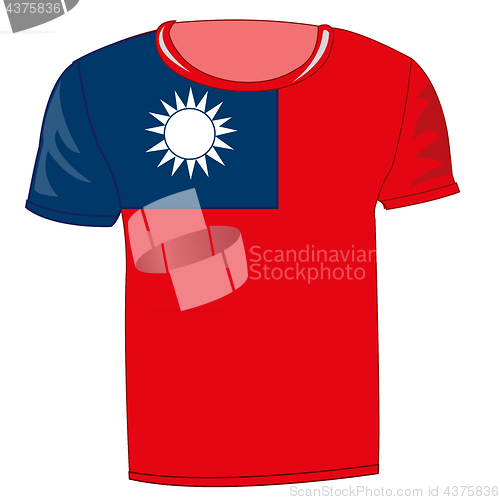 Image of T-shirt flag country Taiwan