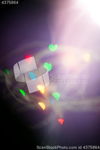 Image of Defocused bokeh hearts