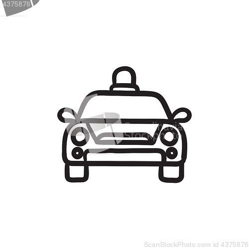 Image of Police car sketch icon.