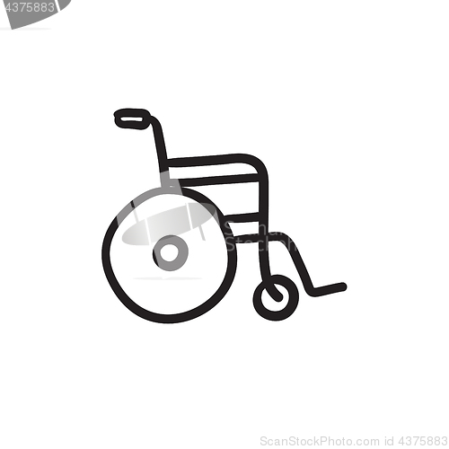 Image of Wheelchair sketch icon.