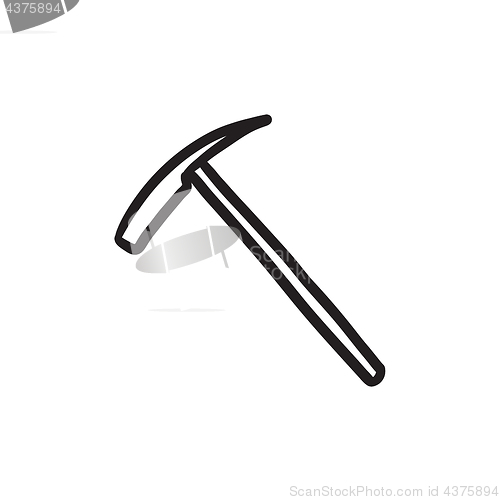 Image of Ice pickaxe sketch icon.