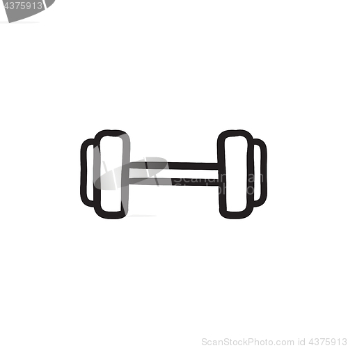 Image of Dumbbell sketch icon.