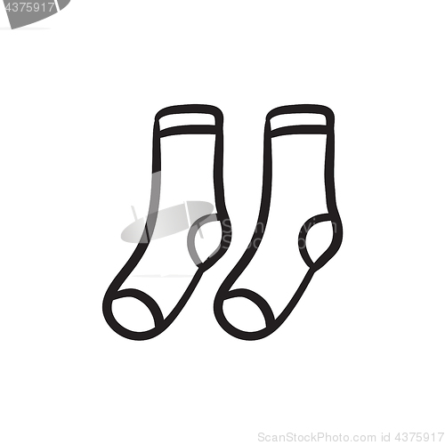 Image of Socks sketch icon.