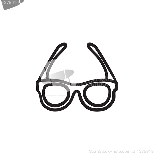 Image of Glasses sketch icon.