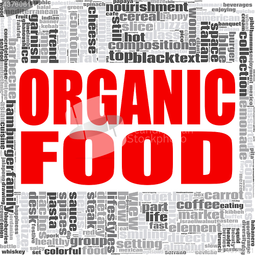 Image of Organic food word cloud