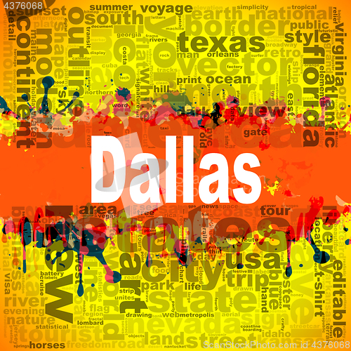 Image of Dallas word cloud design