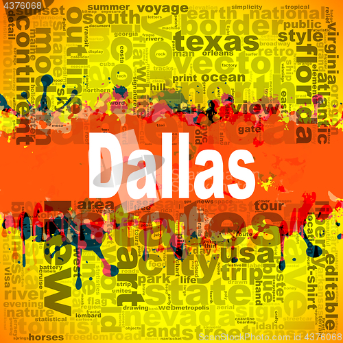 Image of Dallas word cloud design
