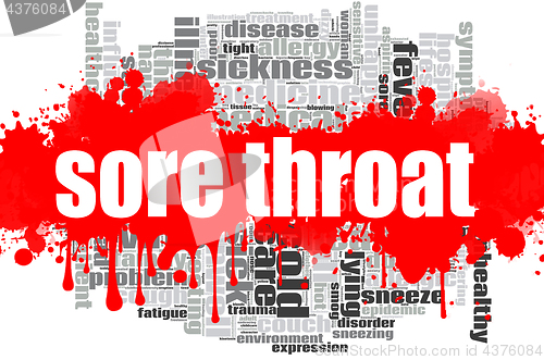 Image of Sore throat word cloud design