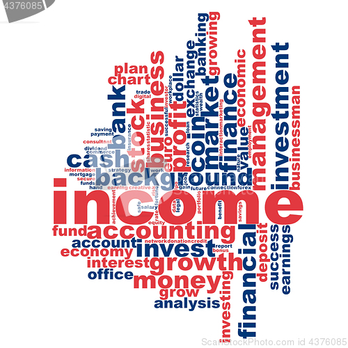 Image of Income word cloud