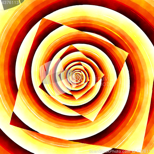 Image of water color droste spiral painting