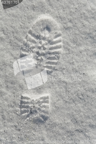 Image of Footprint in snow