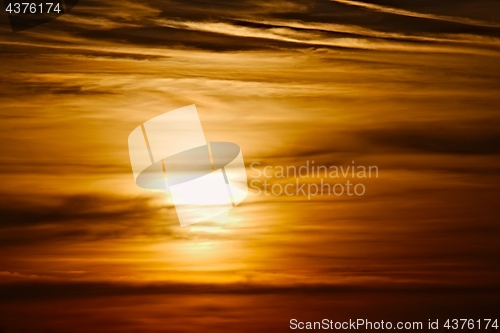 Image of Sunset sky with clouds