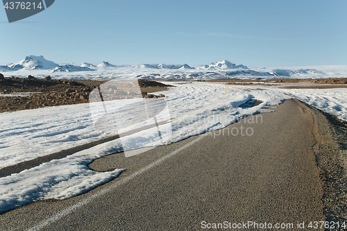 Image of Road with snow and ice