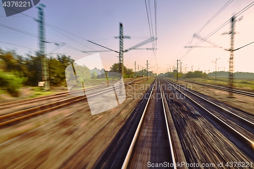 Image of Railway tracks blur