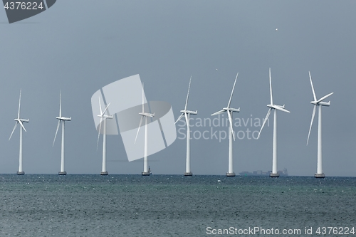 Image of Wind tubines near the coast